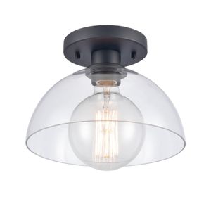 Julian 10'' Wide 1-Light Semi Flush Mount - Matte Black 3