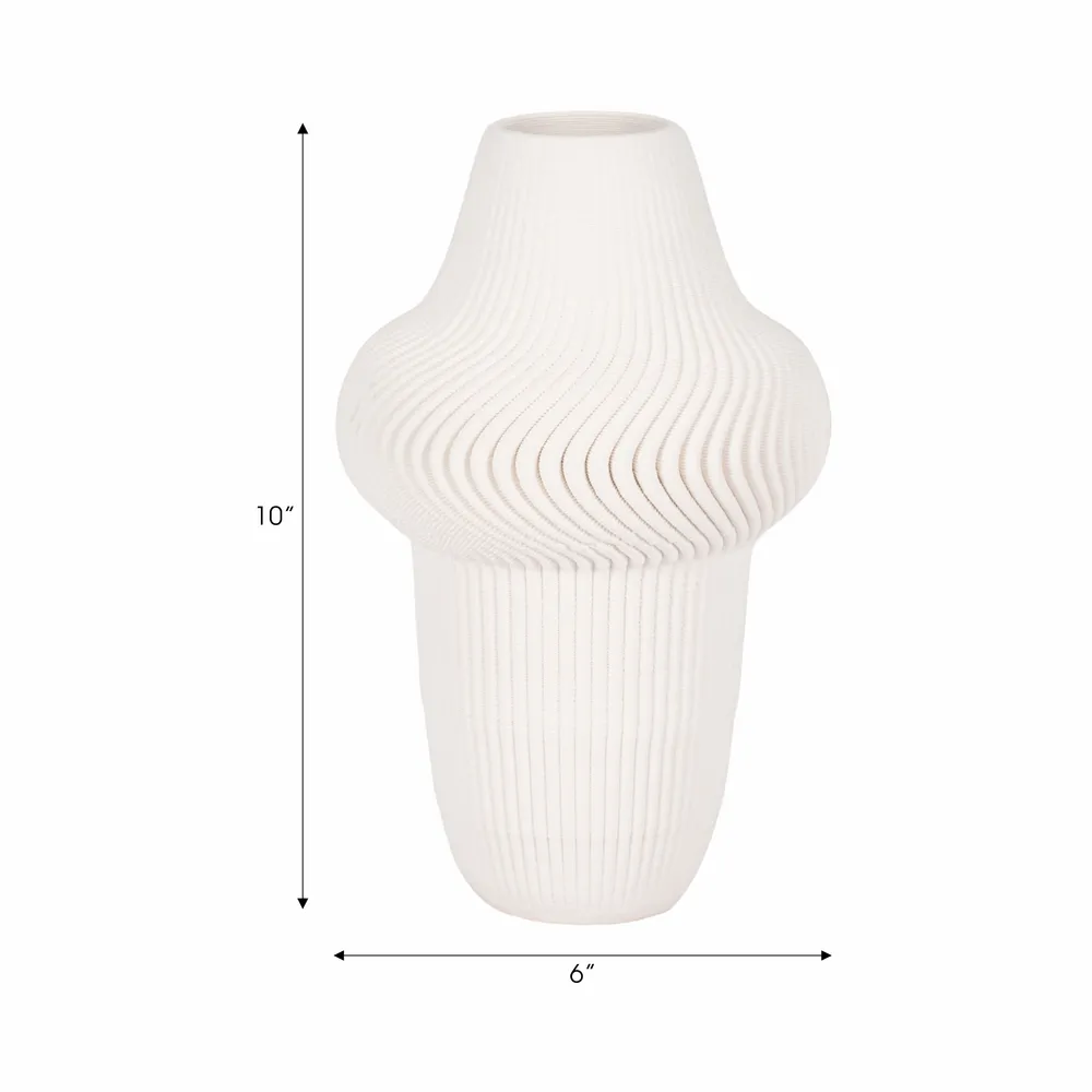 DEANFIELD IVORY VASE 10 (IN)
