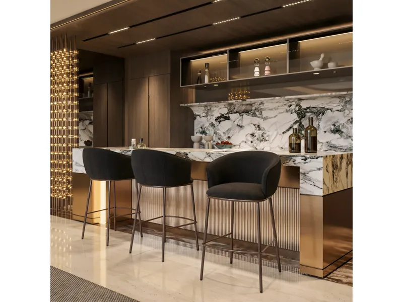 Essen Barstool Black & Bronze 2