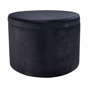 Linder Storage Ottoman - Black 1