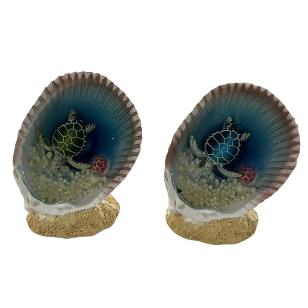 3" TURTLE IN SHELL FIGURINE 2-ASST