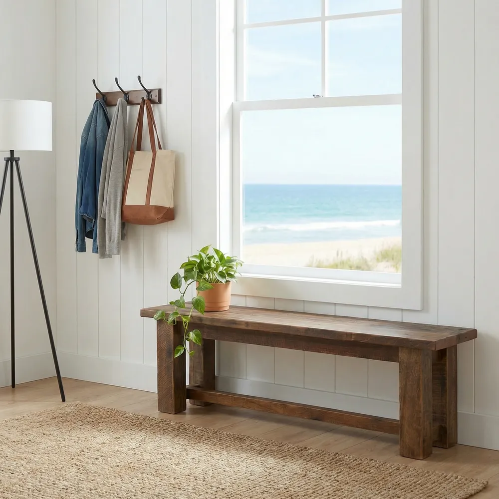 Barnwood 5-foot Bench - Wood Seat - Artisan
