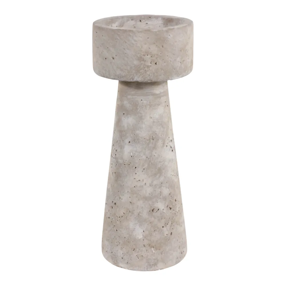 CARLIN GRAY CANDLE HOLDER 10 (IN)