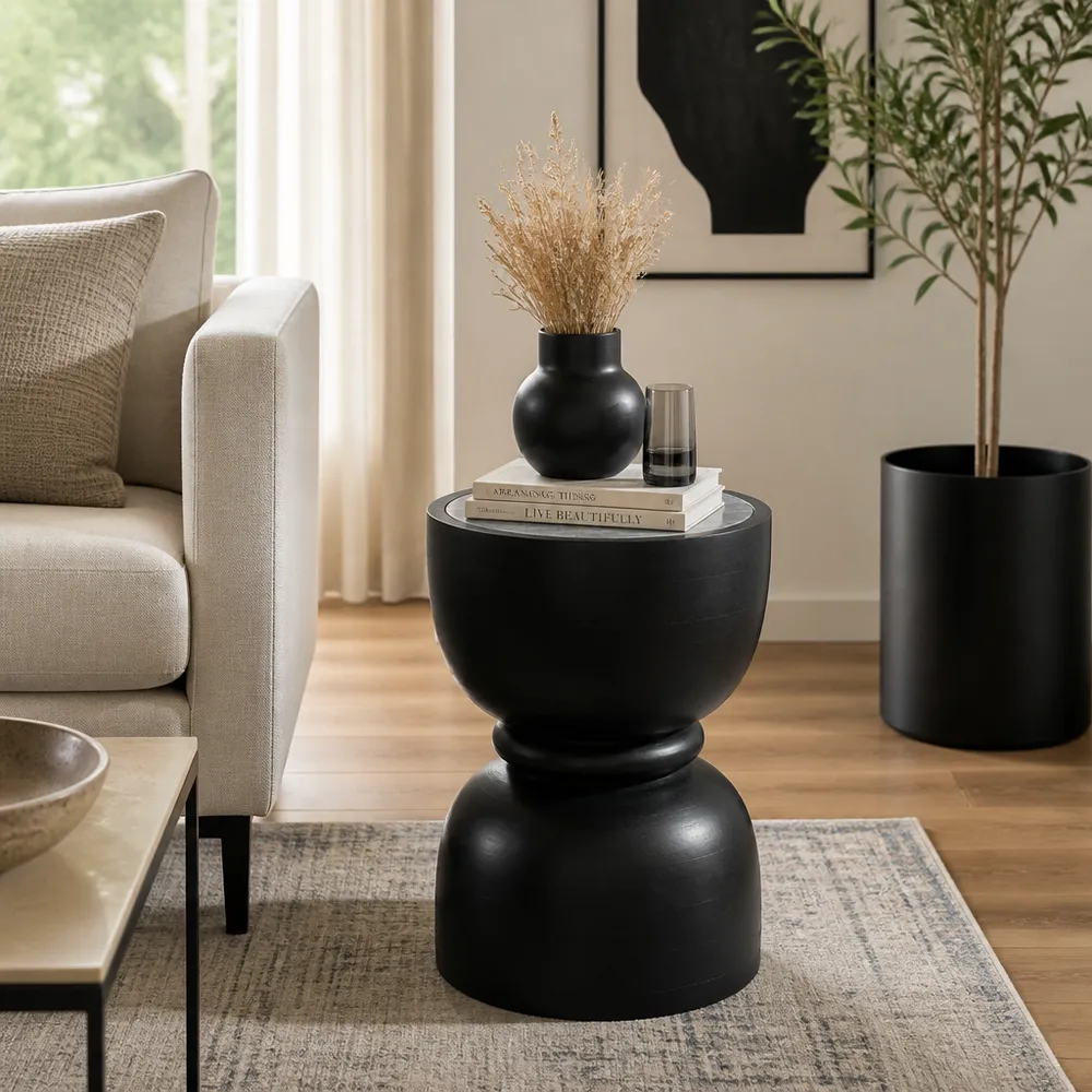 BRYSONBURN BLACK TABLE 18 (IN)