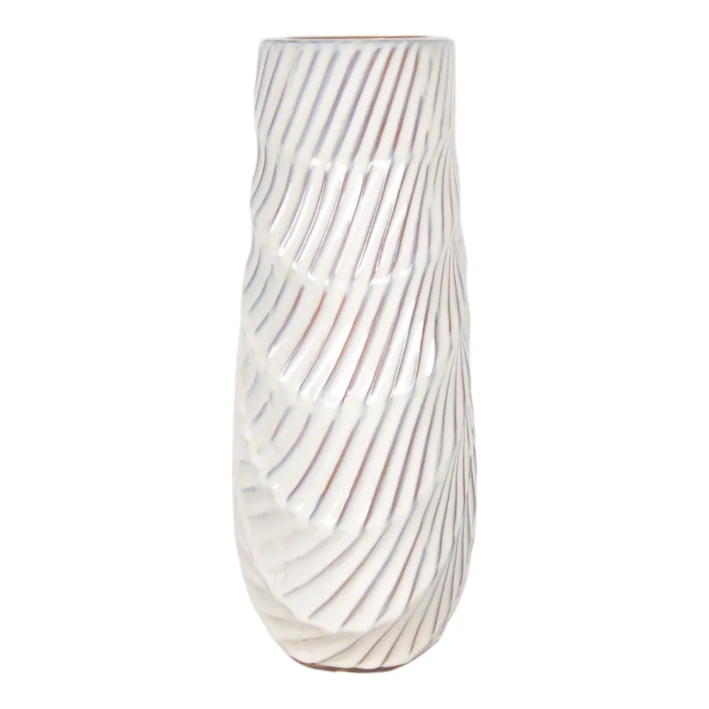 HAYWOODWAY WHITE VASE 16 (IN)