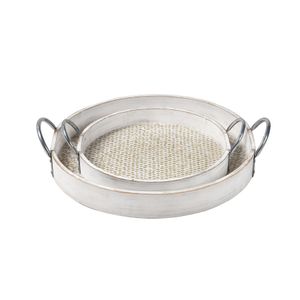 Fabian Tray - Set of 2 Weathered White 1