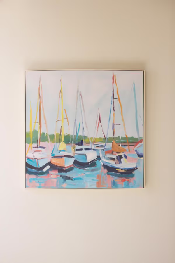 Framed Sailboat Painting