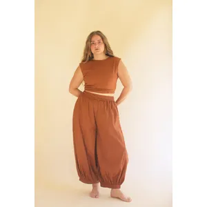 Drawstring Balloon Pant / Cinnamon 1