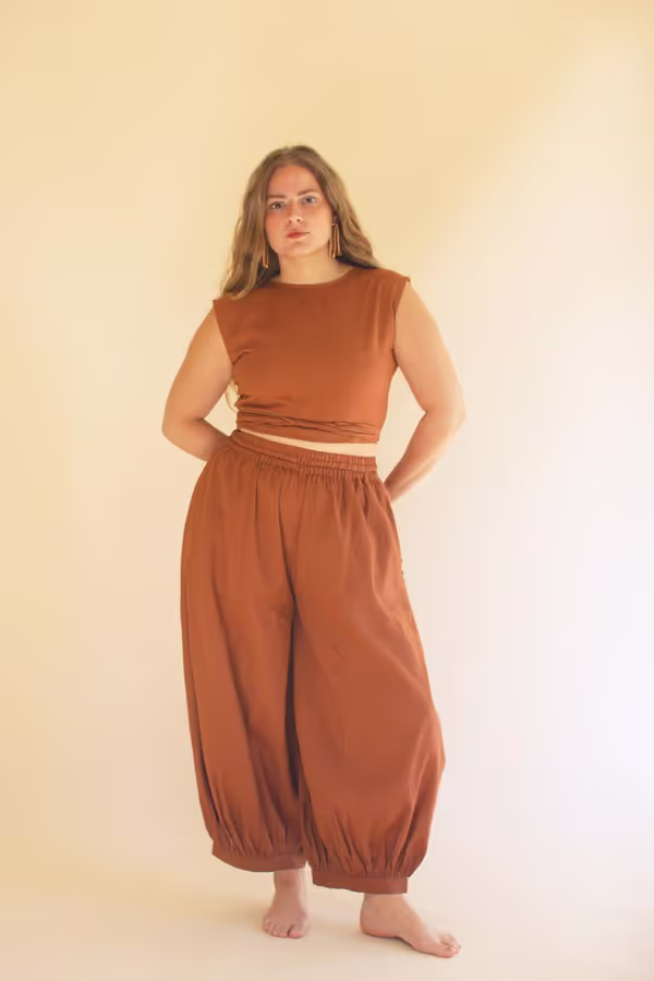 Drawstring Balloon Pant / Cinnamon