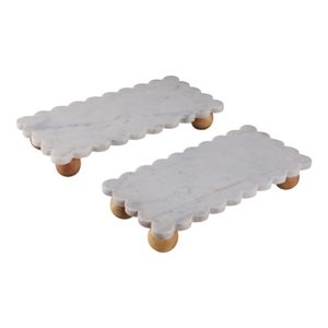 SAMSONVIEW SET OF 2 WHITE TRAY 3 (IN) 1