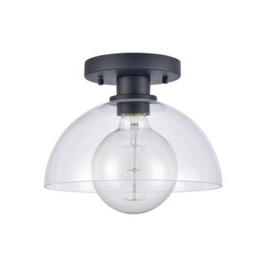 Julian 10'' Wide 1-Light Semi Flush Mount - Matte Black 2