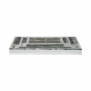 EVERTONCROSS SET OF 3 SILVER TRAY 2 (IN) 4