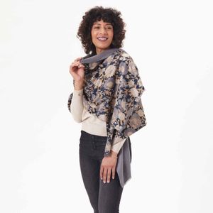 Capri Black Reversible Wrap Scarf 4