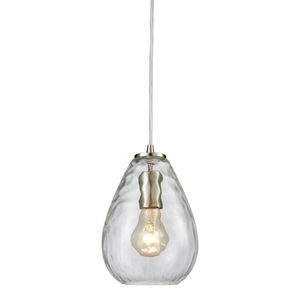 Lagoon 6'' Wide 1-Light Mini Pendant - Satin Nickel with Clear 1