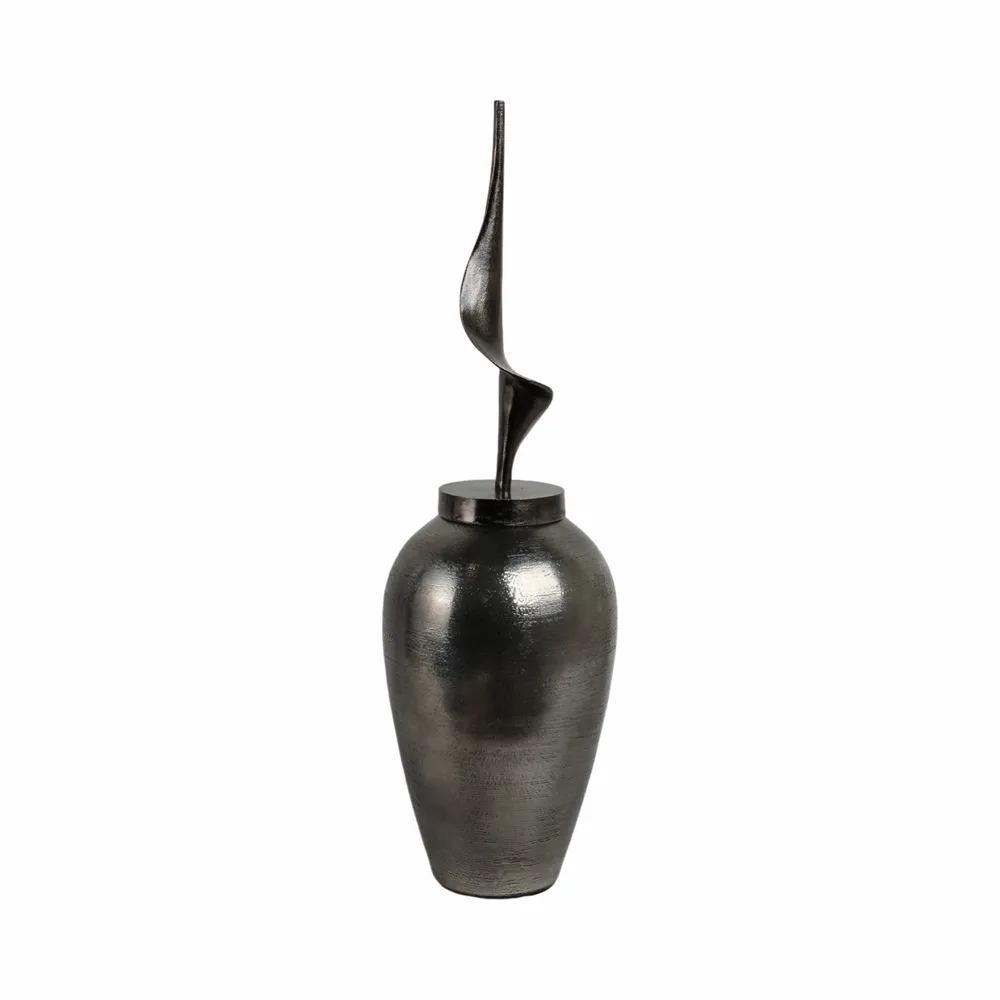 GUNNARGROVE GRAY GLASS VASE 33 (IN)