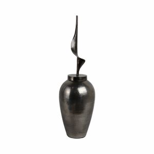 GUNNARGROVE GRAY GLASS VASE 33 (IN) 5
