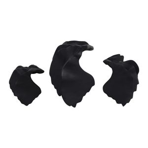 JORDANFORD SET OF 3 BLACK WALL SCULPTURES 11 (IN) 1