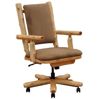 Cedar Log Upholstered Executive Chair - Vintage - Customer Material