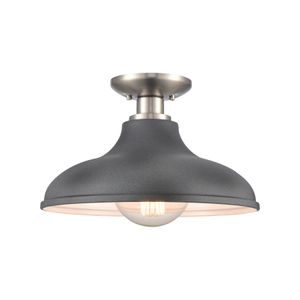 Grenville 13'' Wide 1-Light Semi Flush Mount - Brushed Nickel 1
