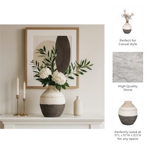 ALICEMILL TAN VASE 13 (IN) 10