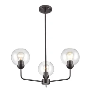 Boman 23'' Wide 3-Light Chandelier - Oil Rubbed Bronze 3