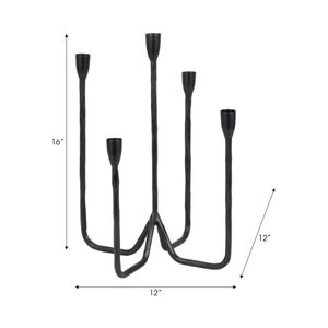 CLARAFIELD BLACK CANDLE HOLDER 17 (IN) 9