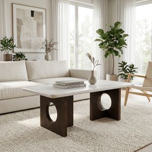 BISHOPWORTH WHITE COFFEE TABLE 19 (IN) 11