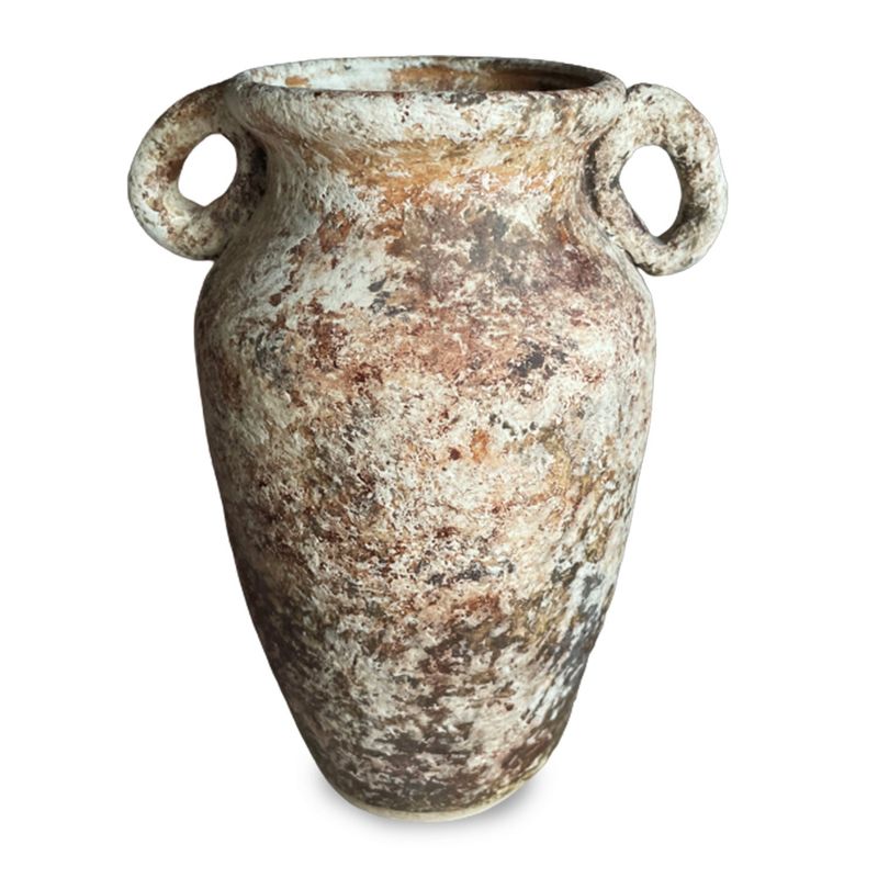 Rustic Prunus Vase with Loop Handles