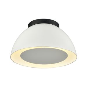 Pelham 10'' Wide 2-Light Flush Mount - Matte Black with Matte White 3