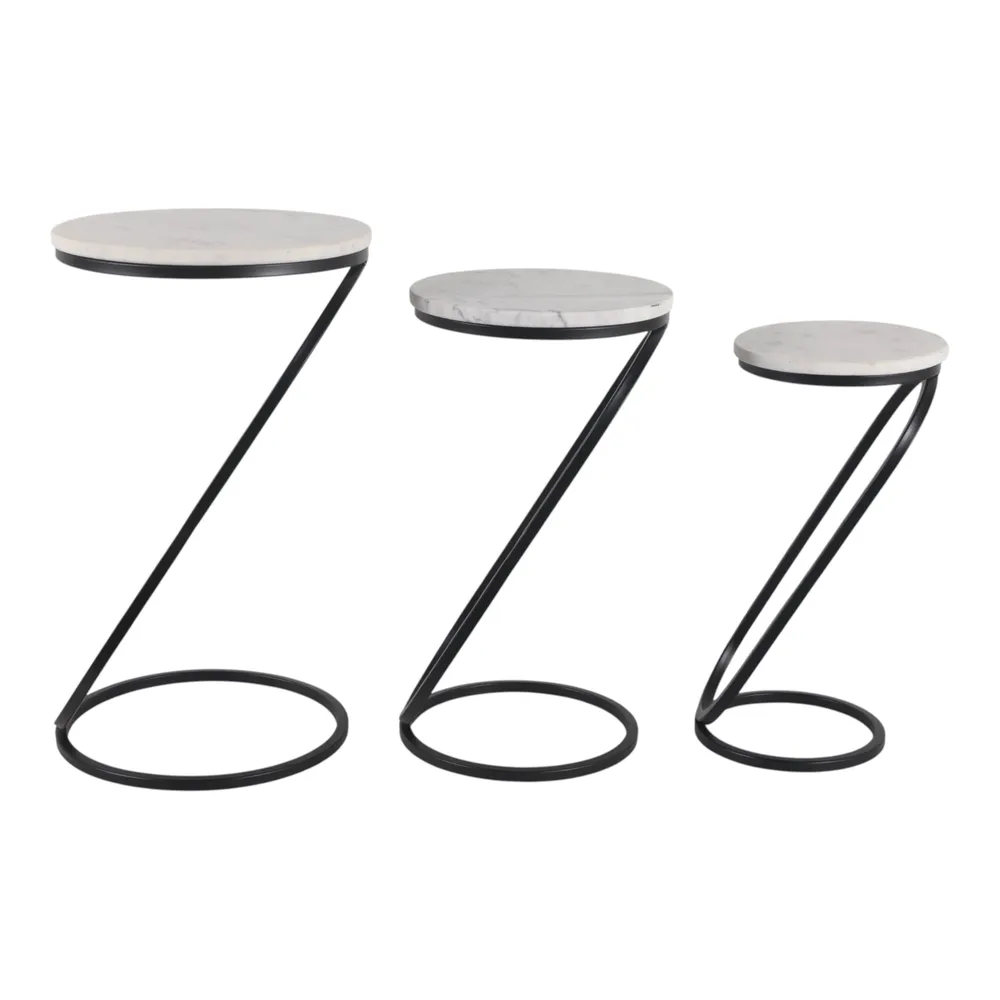 BENTONHAM SET OF 3 WHITE PLANT STANDS 21 (IN)