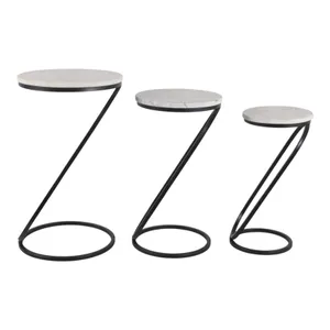 BENTONHAM SET OF 3 WHITE PLANT STANDS 21 (IN) 3