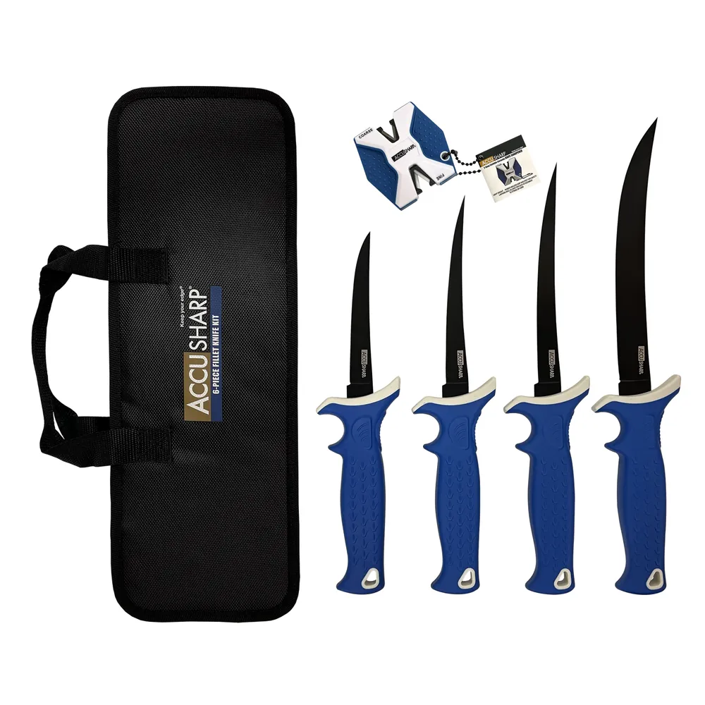 AccuSharp 6 Piece Fillet Knife Kit with Sharpener