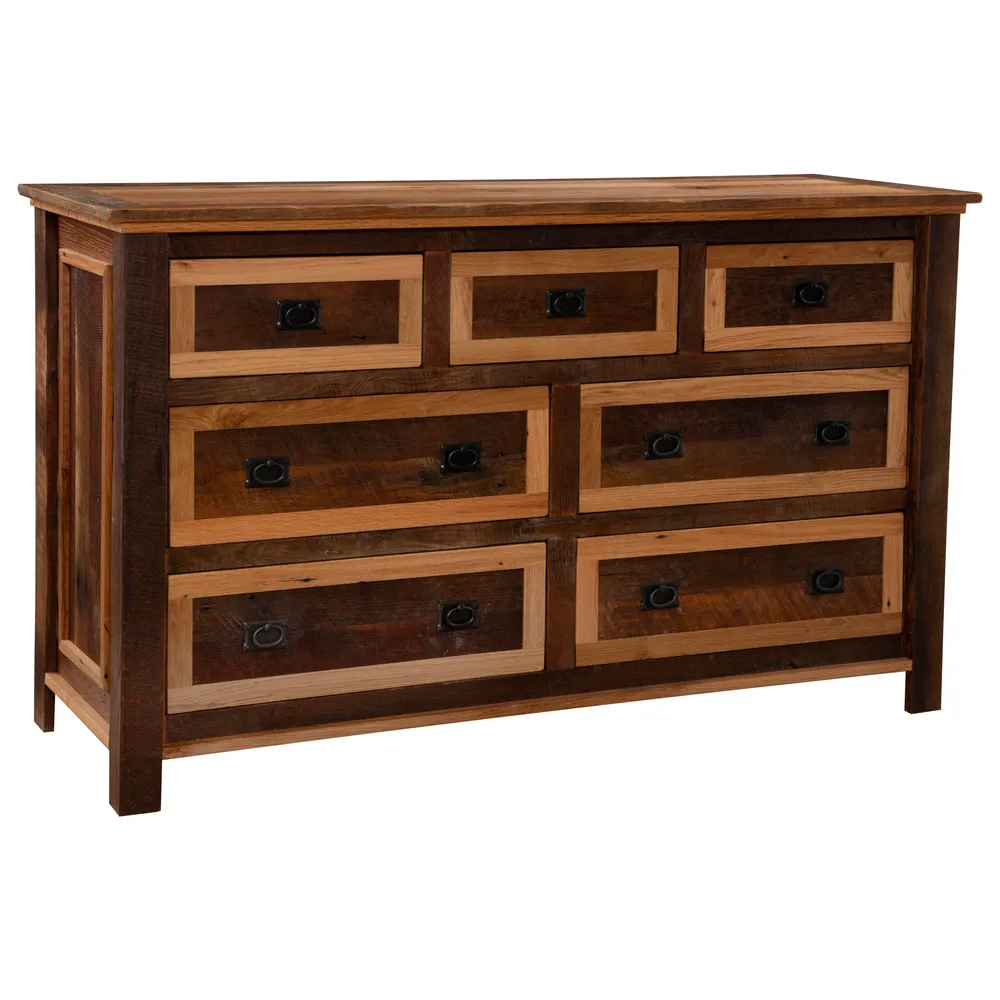 Colonial Barnwood 7 Drawer Dresser