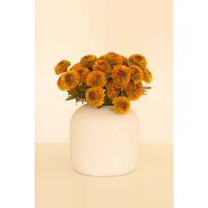Bundle of 7 Artificial Mustard Ball Dahlias 2