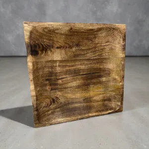Dark Wood Square Tray 10x10x1.5in 1