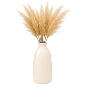 CER, 12" CIRCLES VASE, BEIGE 3