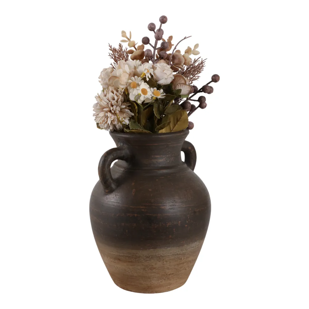 CARLINROSE BROWN VASE 10 (IN)