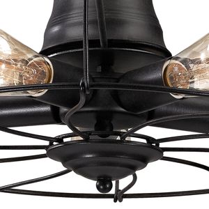 Glendora 20'' Wide 5-Light Semi Flush Mount - Wrought Iron Black 3