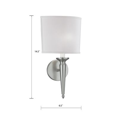 Georgetown 15.25″ High 1-Light Sconce - Brushed Nickel
