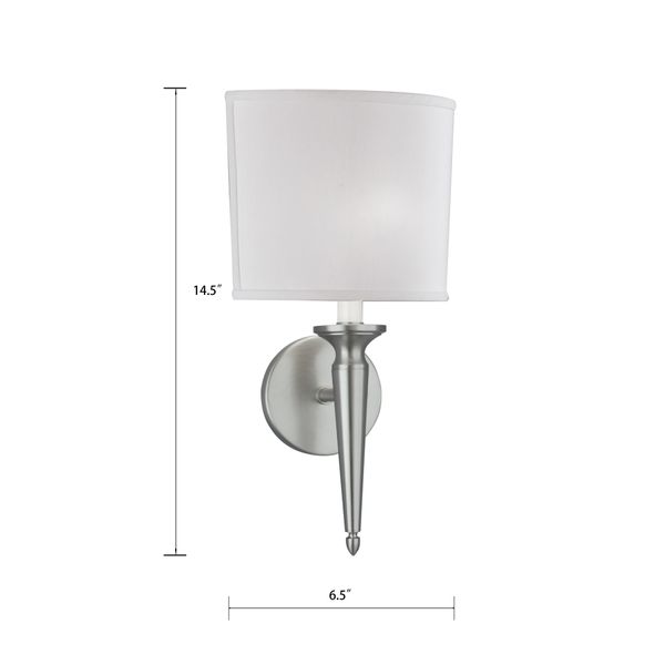 Georgetown 15.25'' High 1-Light Sconce - Brushed Nickel