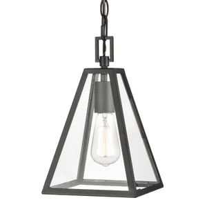 Tangent 7″ Wide 1-Light Mini Pendant - Matte black 4