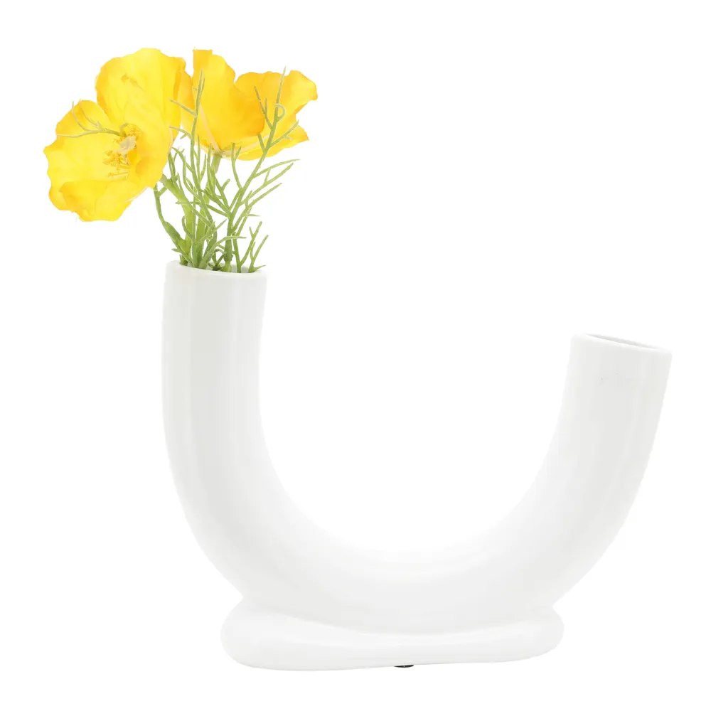 LENNONHAM WHITE VASE 8 (IN)