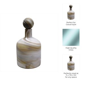 NEWTONGROVE GRAY GLASS VASE 13 (IN) 10