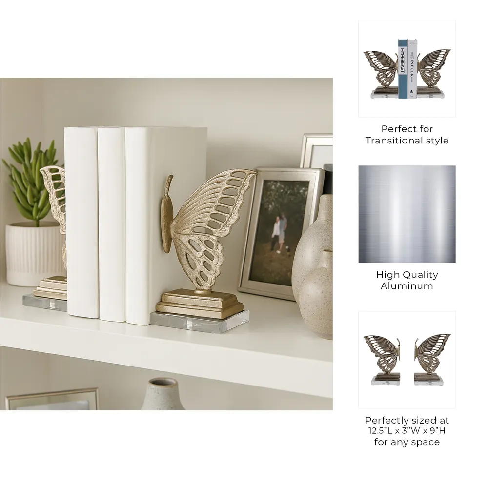 ARLOWCREST SET OF 2 GOLD DECOR 9 (IN)