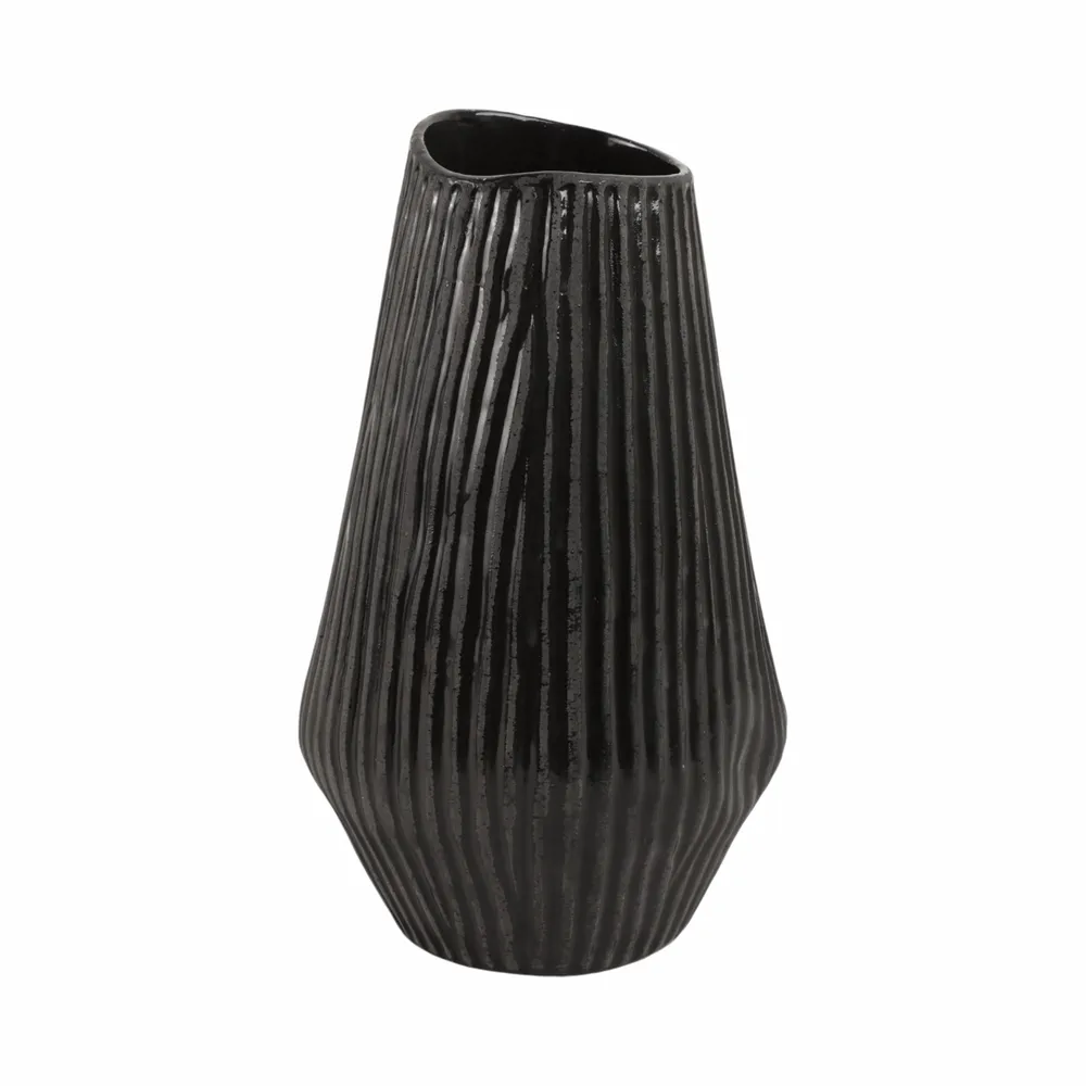 HEYDONWICK BLACK VASE 15 (IN)