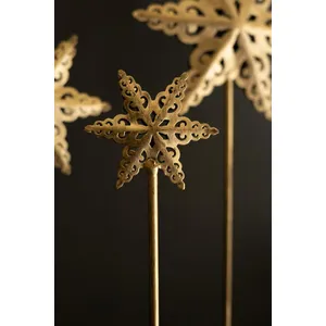 Set of 3 Metal Stars on Marble Bases 2