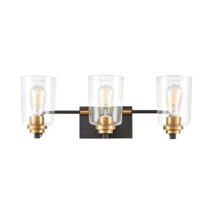 Robins 23'' Wide 3-Light Vanity Light - Matte Black 2