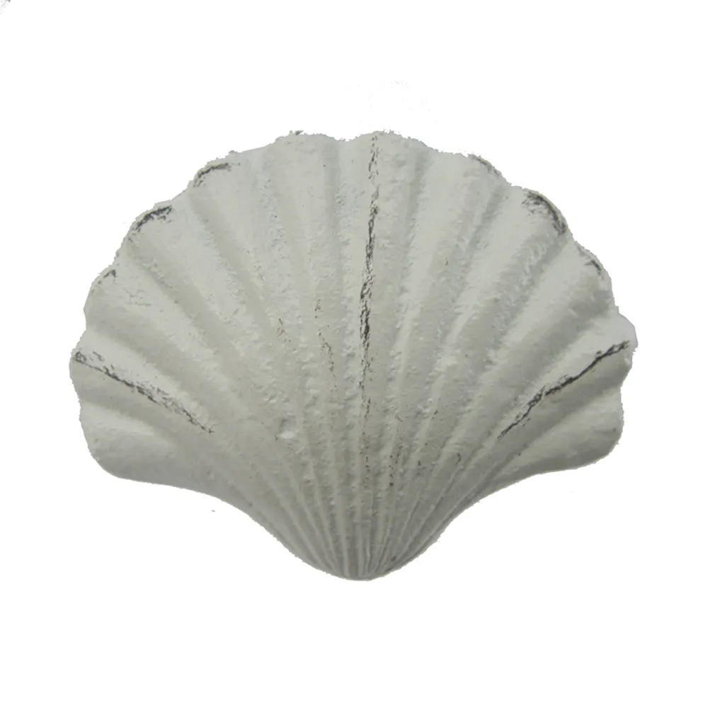 2.625" WHITE SCALLOP C/I DRAWER PULL