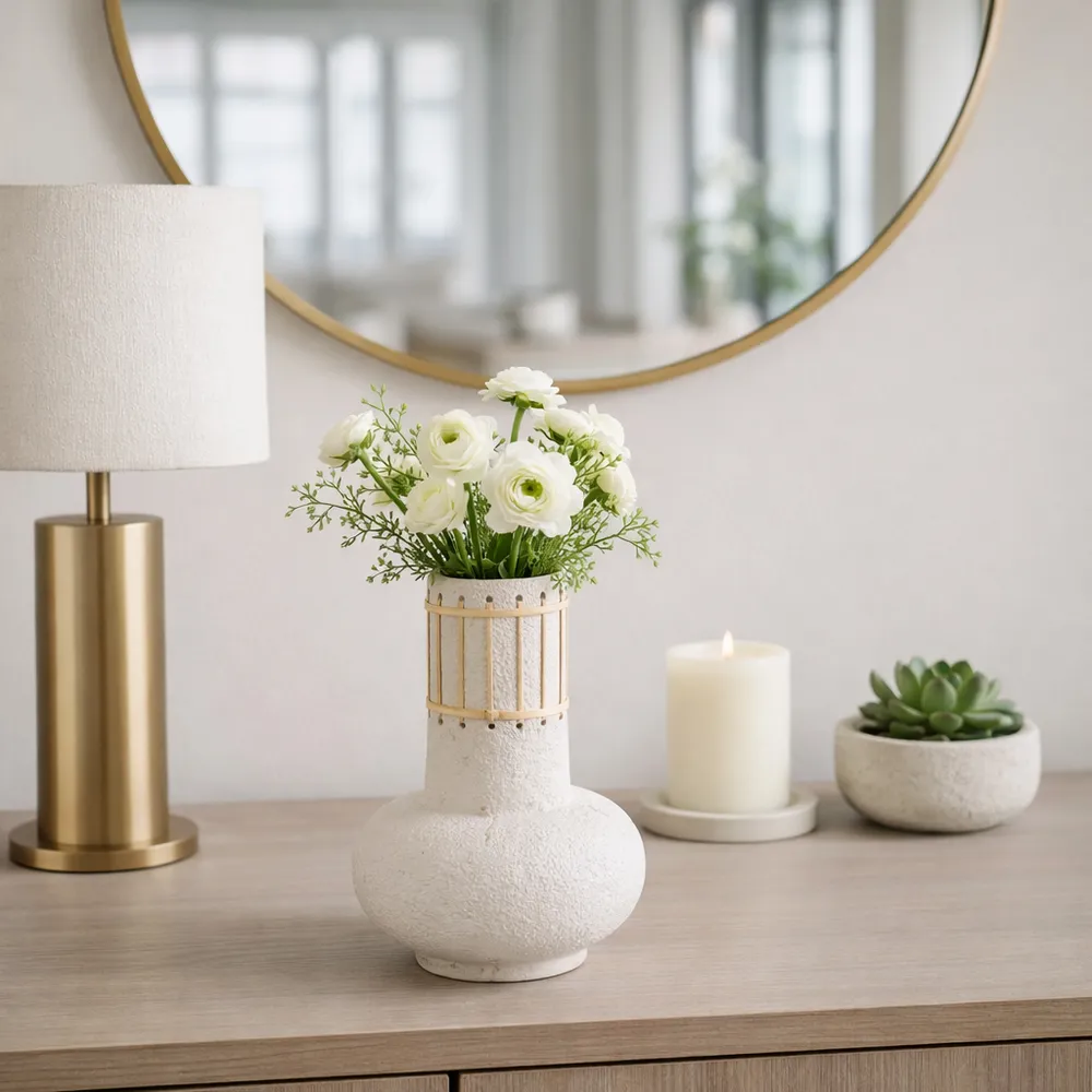 ARLENMILL IVORY VASE 12 (IN)