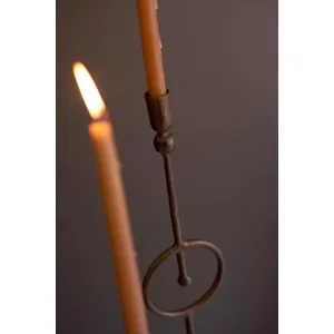 Set of 3 Tall Taper Candle Holders with Circle Detail 2